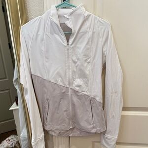Lululemon Athletica White and Pink/Purple Define Jacket